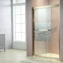 2019 Golden Pattern Frame Tempered  Glass Shower Enclosure  Stainless Steel Shower Room